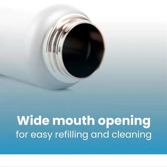 Insulated Water Bottle with Straw Lid - 32oz. Includes 3 Lids. Double Walled - Picture 7 of 7